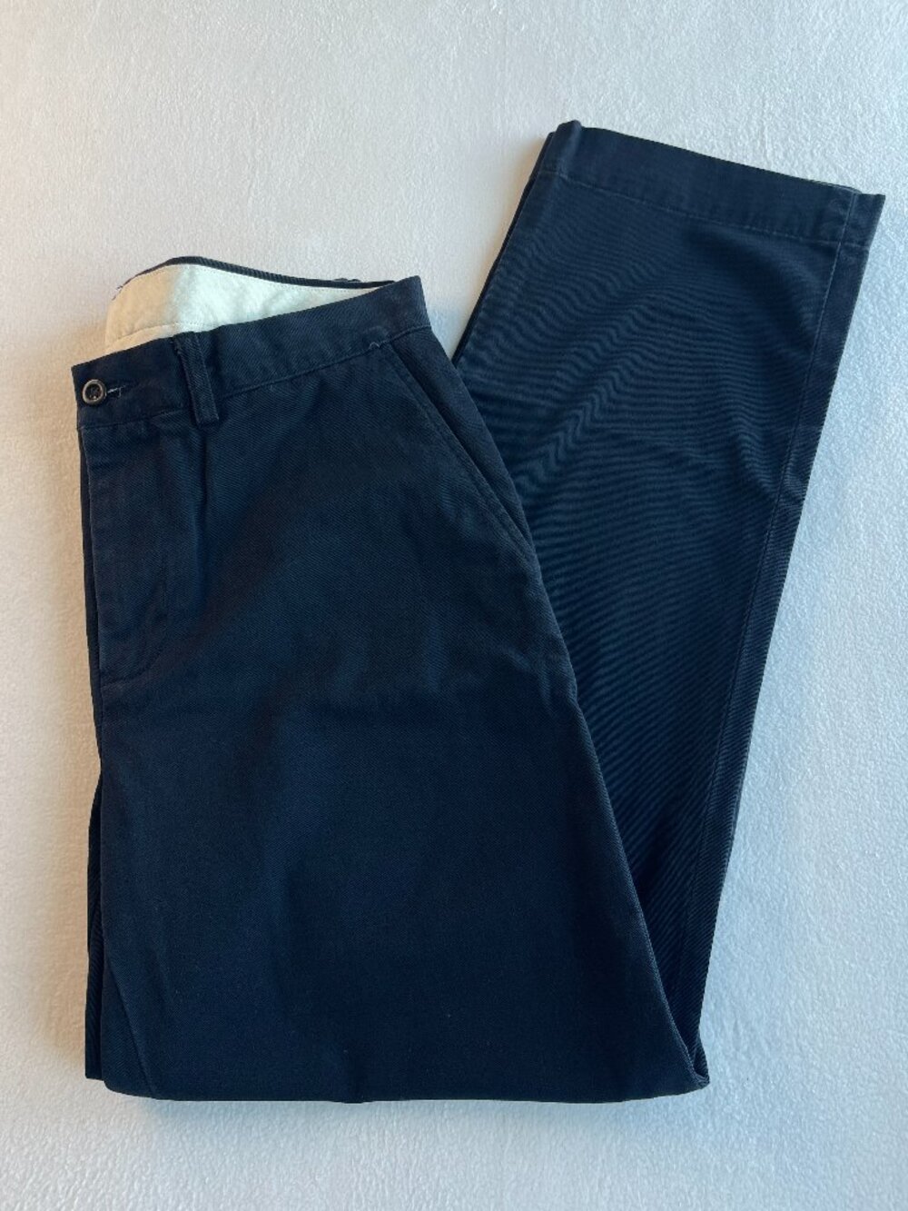 Vintage Polo Ralph Lauren Suffield Pant Navy Flat Front Chino Pants Mens 32x30